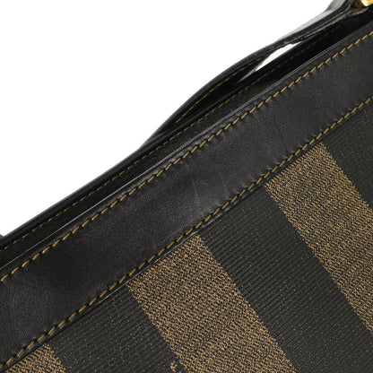 Fendi Brown Black Pequin Shoulder Bag