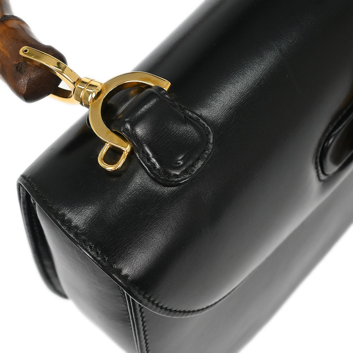 Gucci Black Bamboo 2way Shoulder Handbag