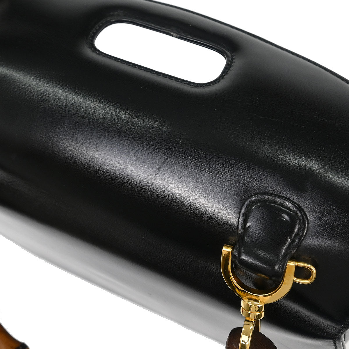 Gucci Black Bamboo 2way Shoulder Handbag