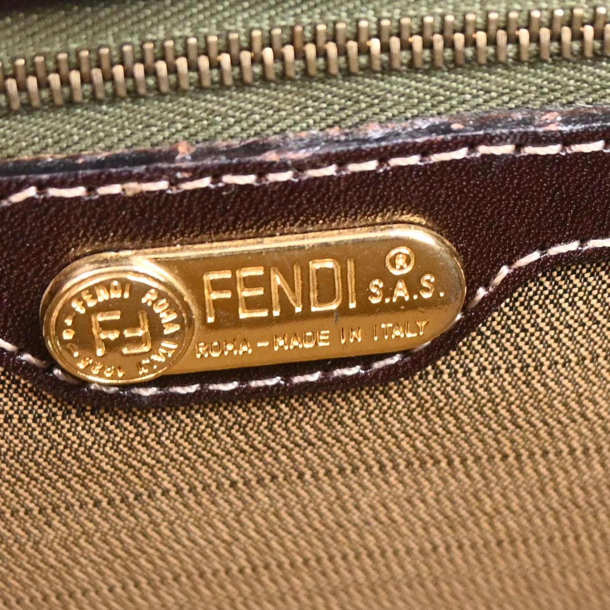Fendi Brown Zucca 2way Shoulder Handbag