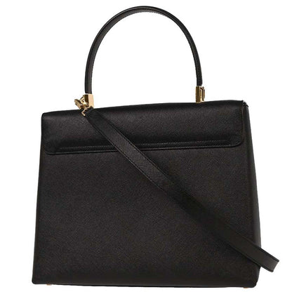 Salvatore Ferragamo Black Gancini 2way Shoulder Handbag