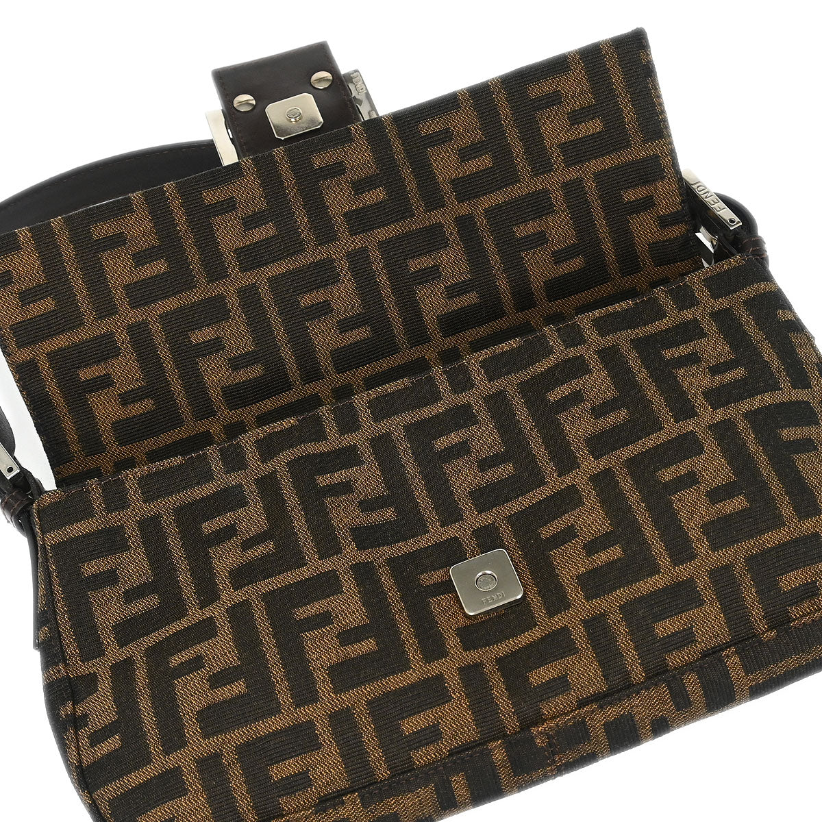 Fendi Brown Zucca Baguette Handbag