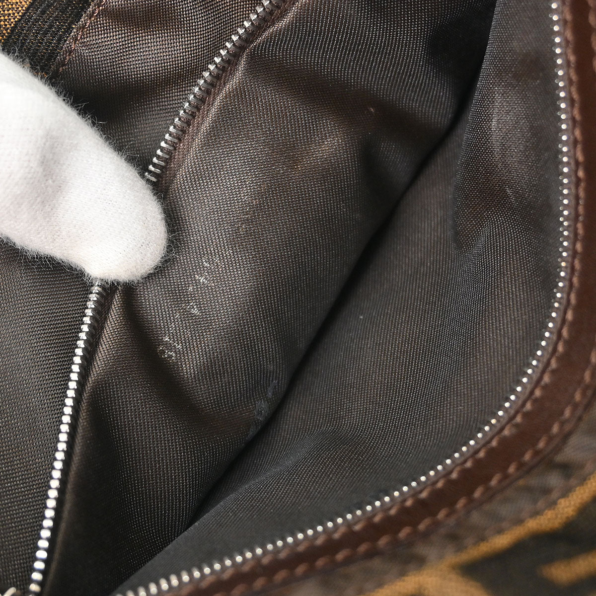Fendi Brown Zucca Baguette Handbag