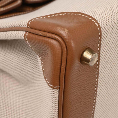 Hermes Beige Gold Toile H Courchevel Birkin 30 Handbag
