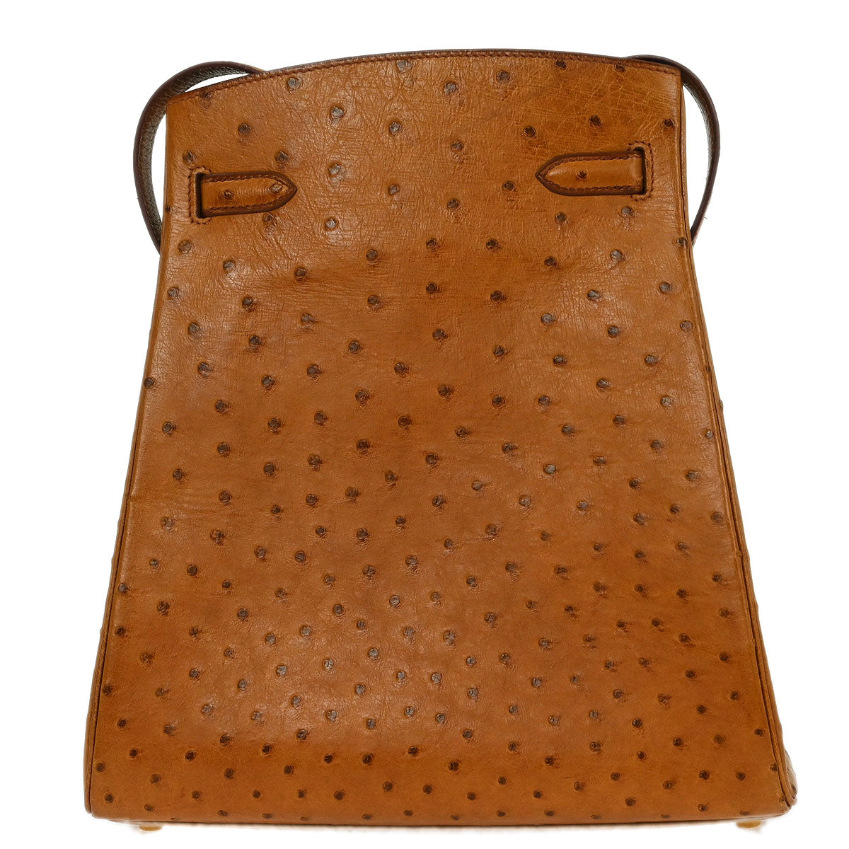 Hermes * Chestnut Ostrich Kelly Sport MM Shoulder Bag