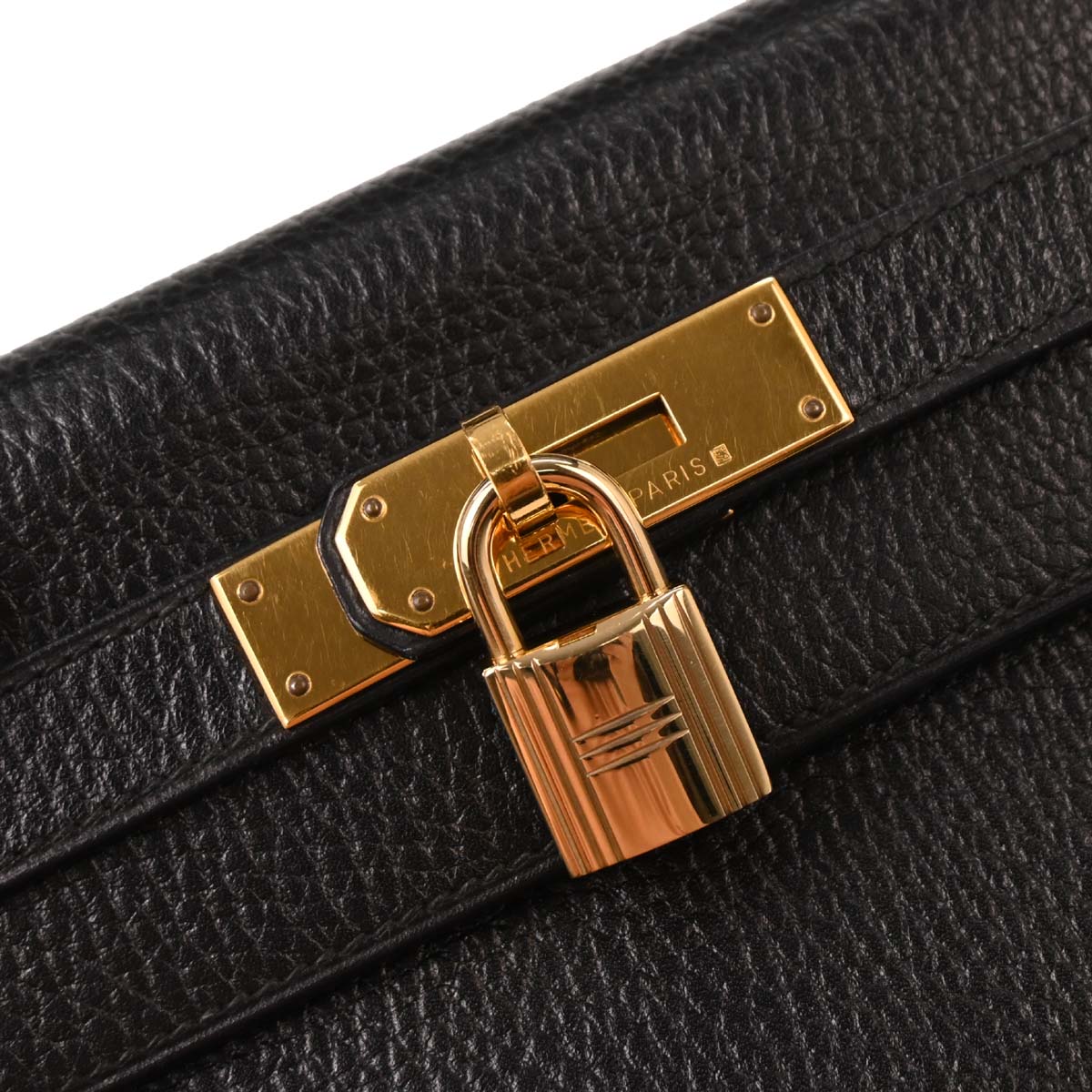 Hermes Black Ardennes Kelly 28 Retourne 2way Shoulder Handbag