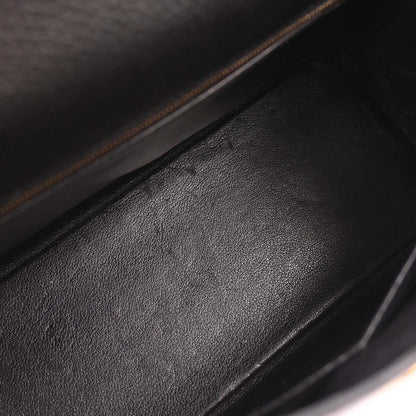 Hermes Black Ardennes Kelly 28 Retourne 2way Shoulder Handbag
