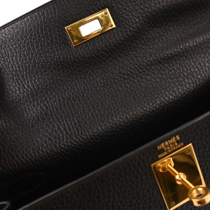 Hermes Black Ardennes Kelly 28 Retourne 2way Shoulder Handbag