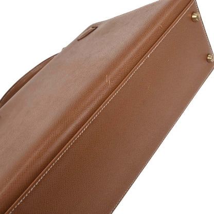 Hermes Gold Courchevel Kelly 28 Sellier 2way Shoulder Handbag