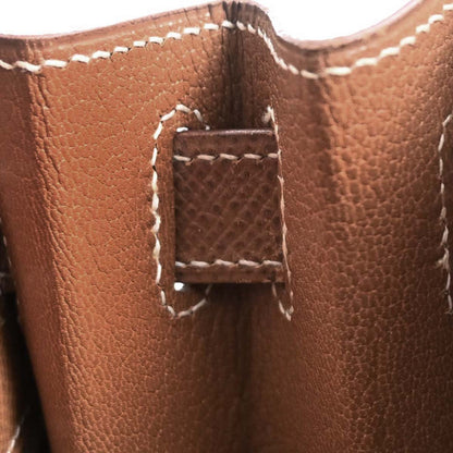 Hermes Gold Courchevel Kelly 28 Sellier 2way Shoulder Handbag