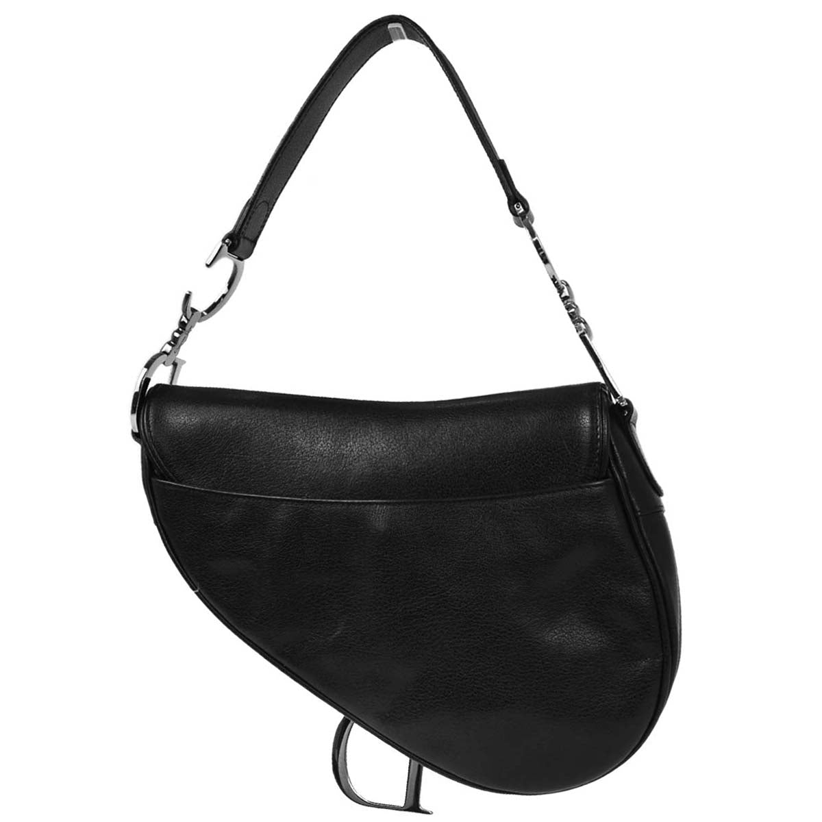 Christian Dior Black Saddle Handbag