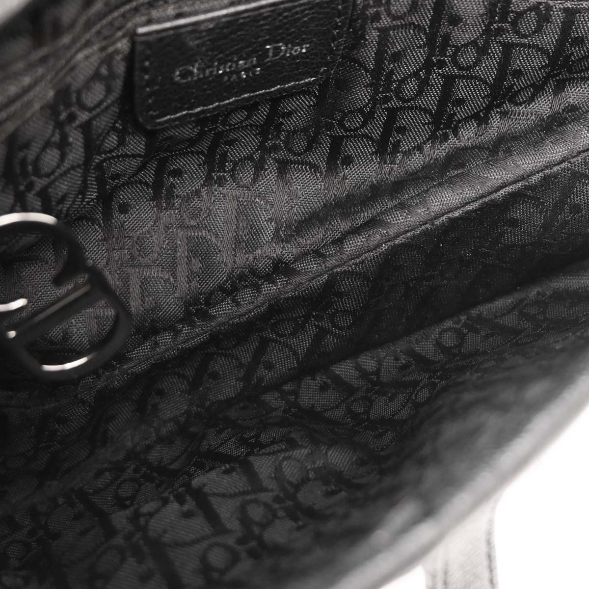 Christian Dior Black Saddle Handbag
