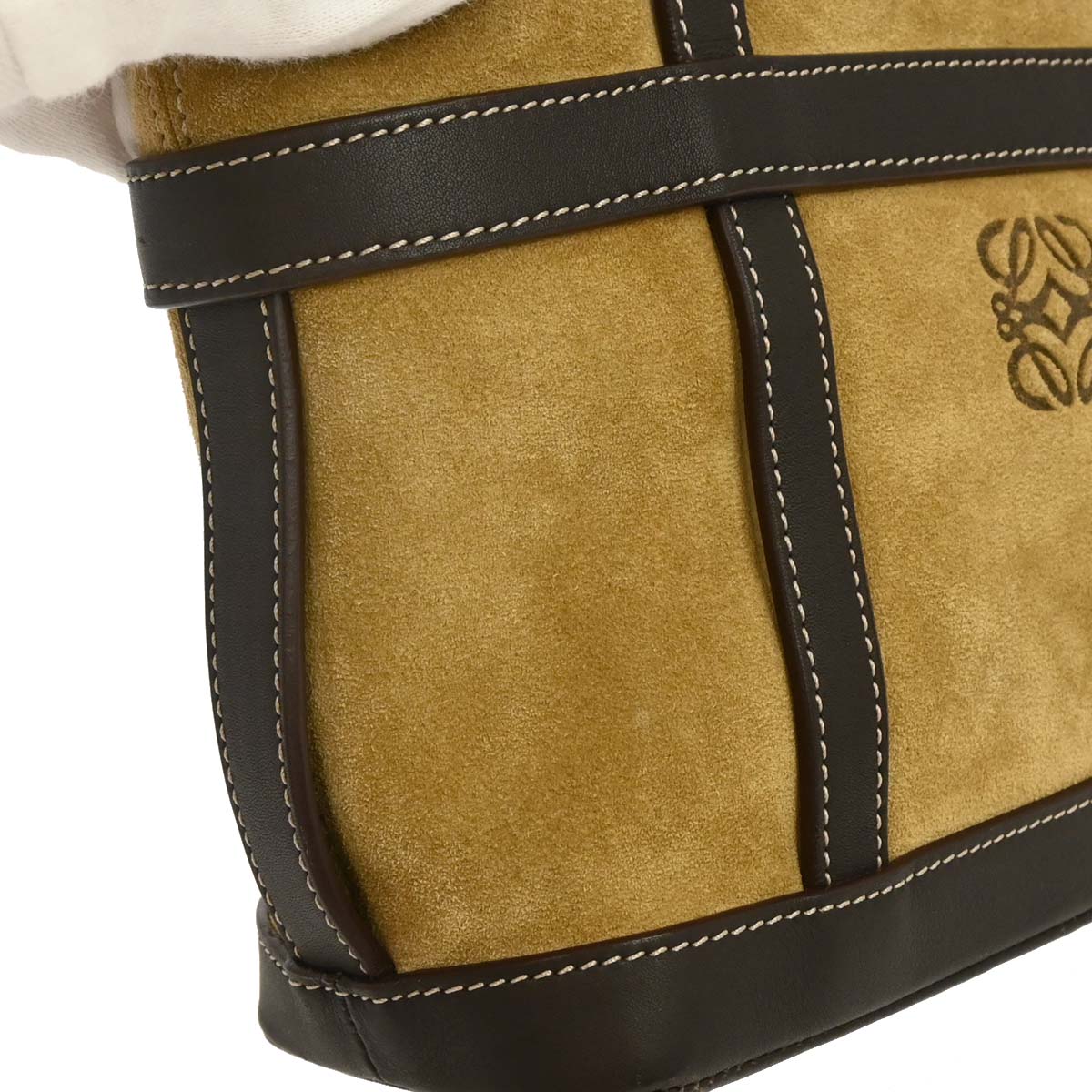 Loewe Beige Suede Tote Handbag