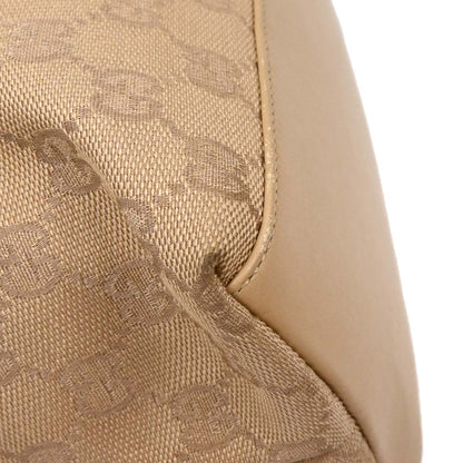 Gucci Beige Canvas Bamboo GG Handbag