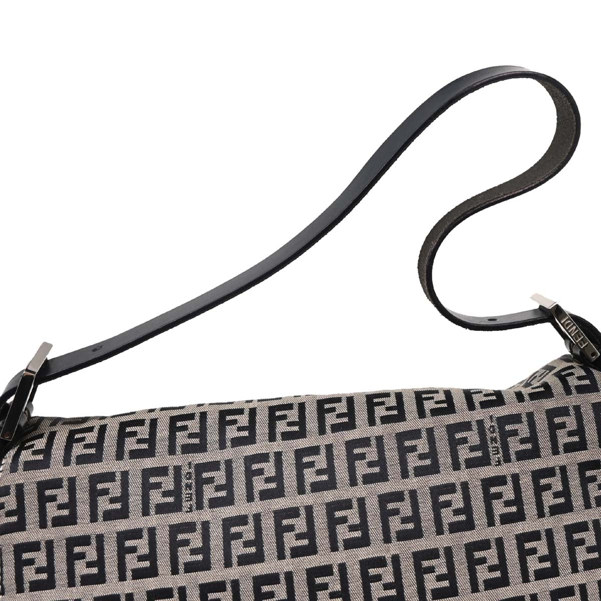 Fendi Navy Gray Zucchino Mamma Baguette Handbag