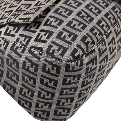Fendi Navy Gray Zucchino Mamma Baguette Handbag