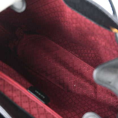Gucci Black Pigskin Bamboo Backpack