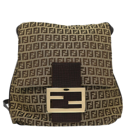 Fendi Brown Zucchino Shoulder Bag