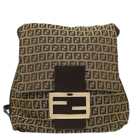 Fendi Brown Zucchino Shoulder Bag