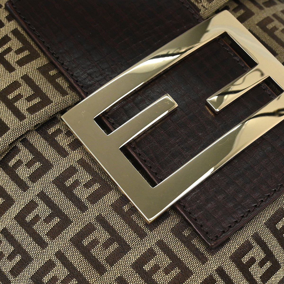 Fendi Brown Zucchino Shoulder Bag