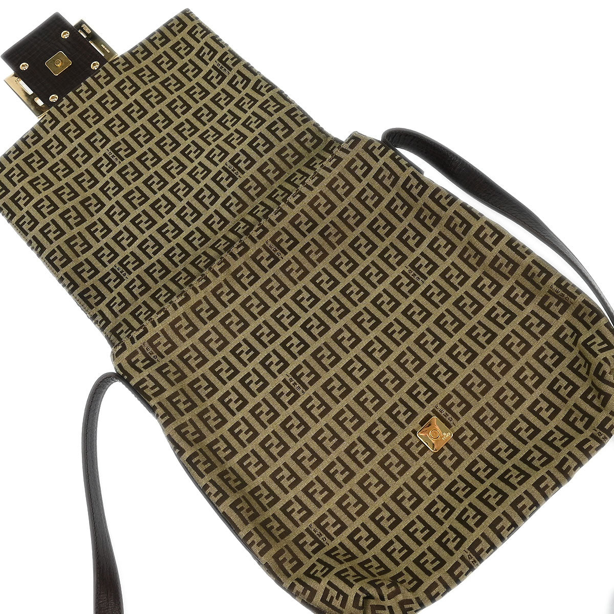 Fendi Brown Zucchino Shoulder Bag
