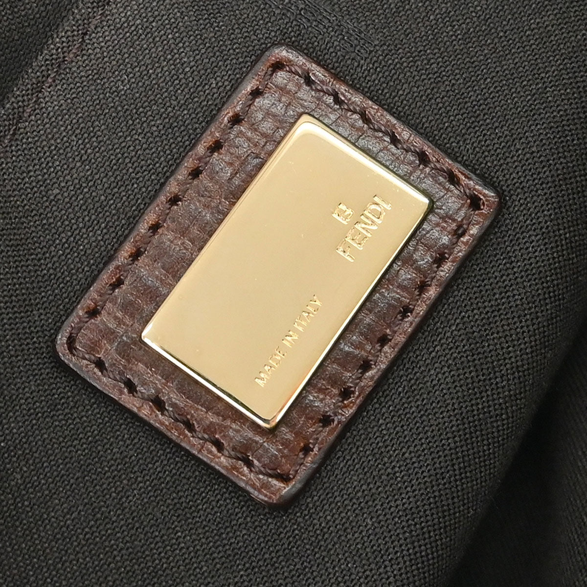Fendi Brown Zucchino Shoulder Bag