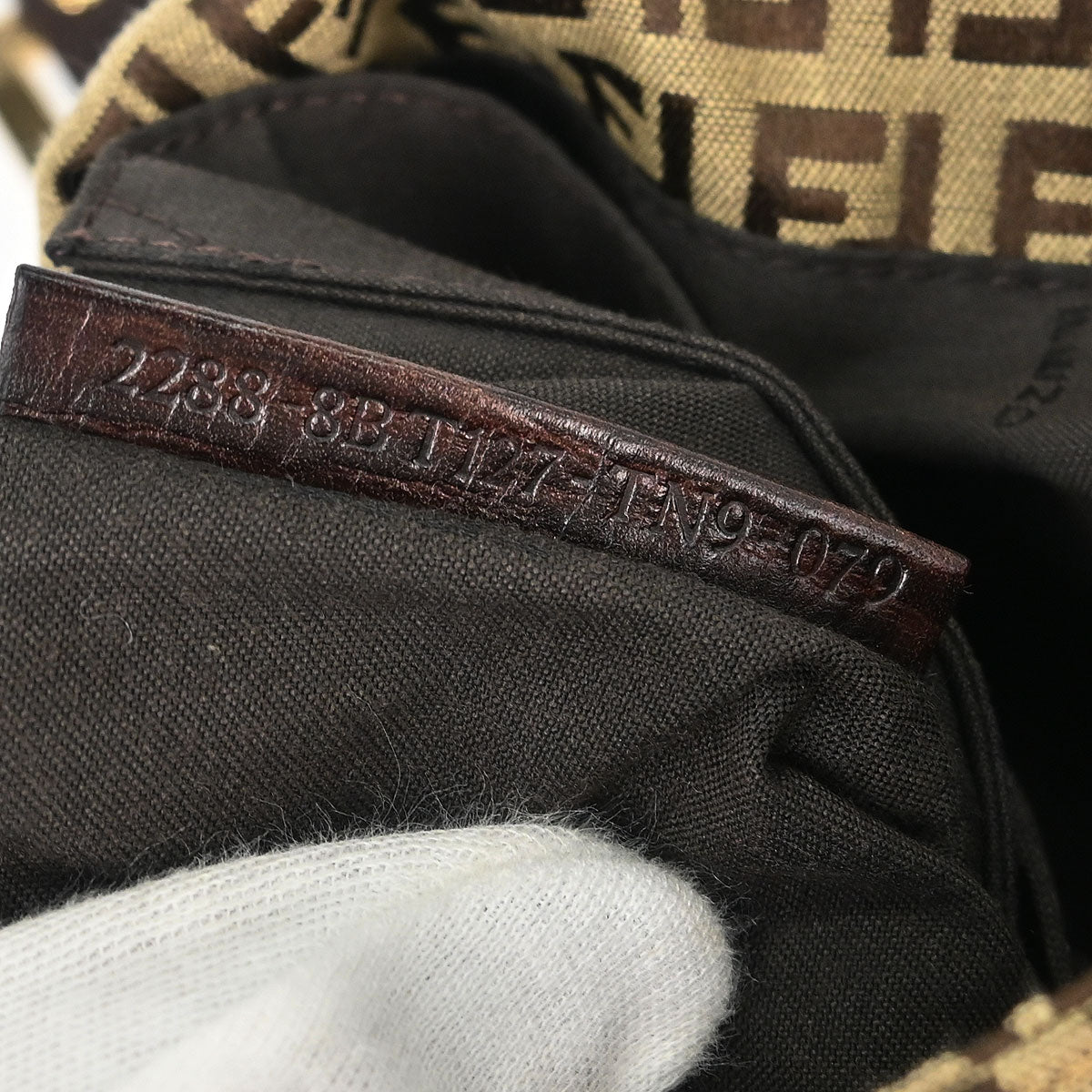 Fendi Brown Zucchino Shoulder Bag