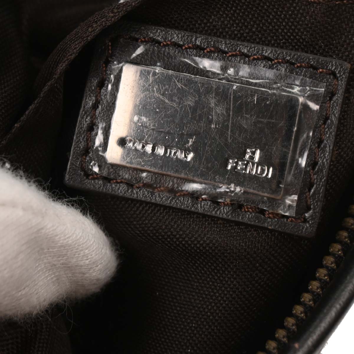 Fendi Brown Zucchino Shoulder Bag