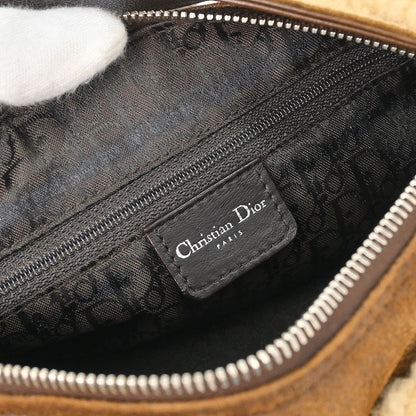 Christian Dior Brown Mouton Flight Shoulder Bag