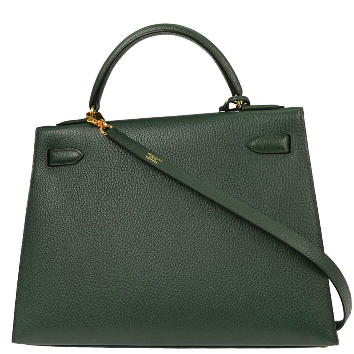 Hermes Vert Ardennes Kelly 32 Sellier Handbag
