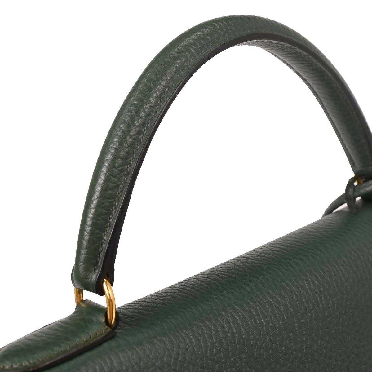 Hermes Vert Ardennes Kelly 32 Sellier Handbag