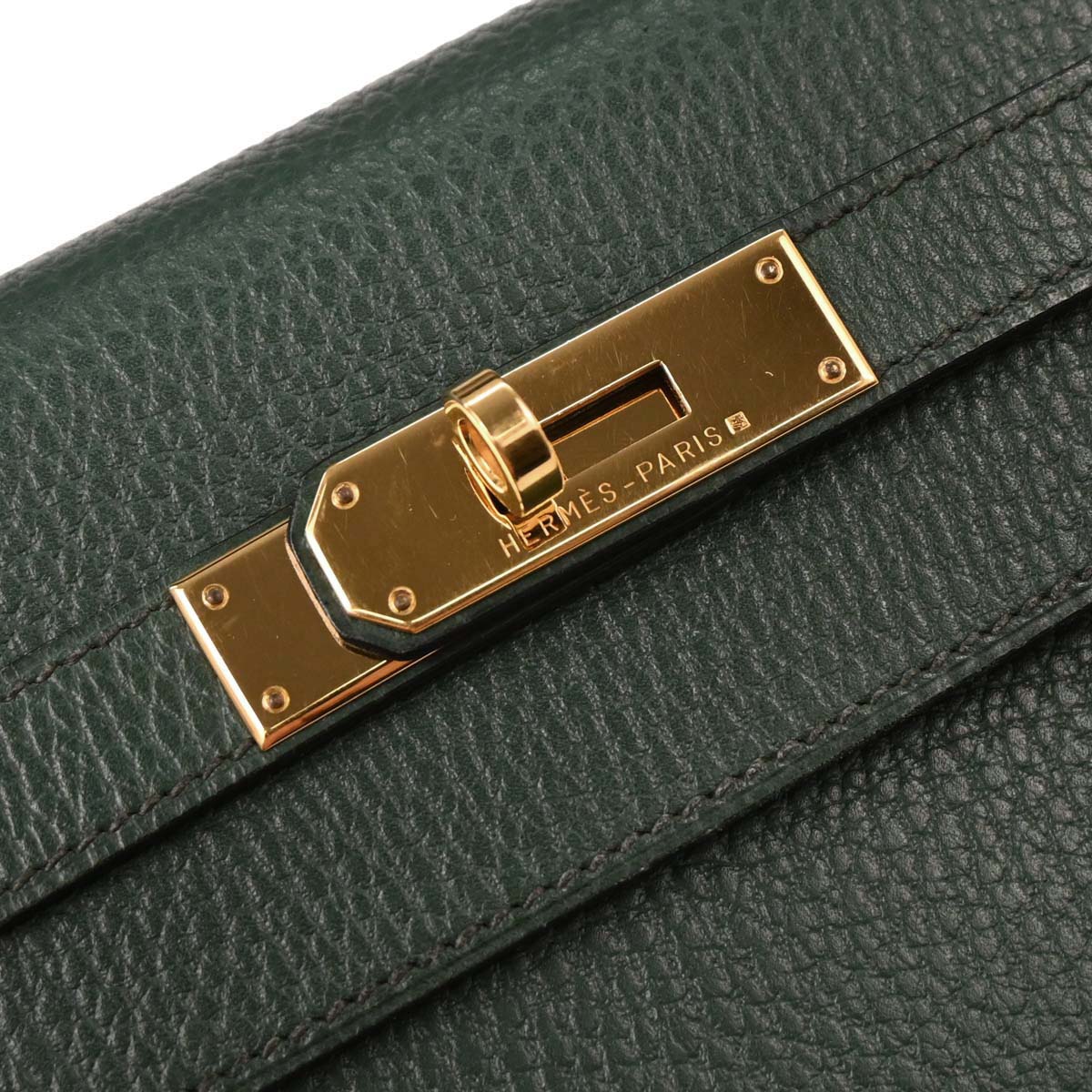 Hermes Vert Ardennes Kelly 32 Sellier Handbag