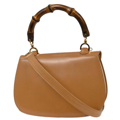 Gucci Beige Bamboo 2way Shoulder Handbag
