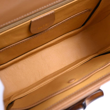Gucci Beige Bamboo 2way Shoulder Handbag