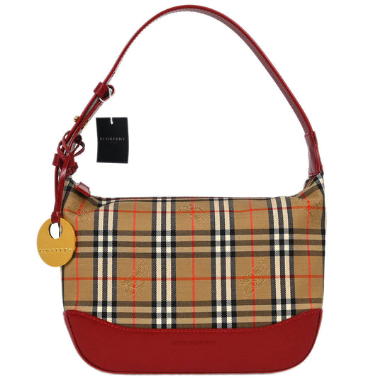 Burberry Beige Red House Check Handbag