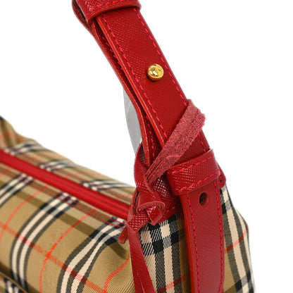 Burberry Beige Red House Check Handbag