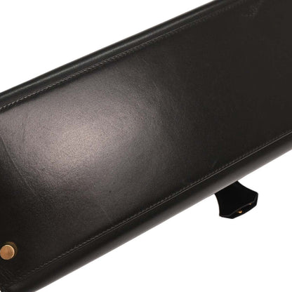Hermes Black Box Calf Kelly 32 Sellier Handbag
