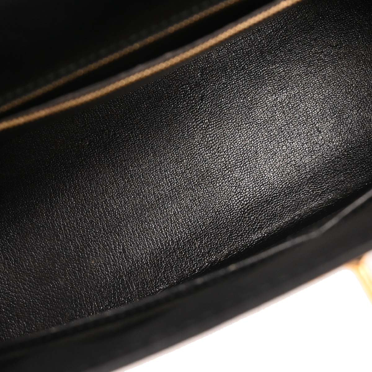 Hermes Black Box Calf Kelly 32 Sellier Handbag