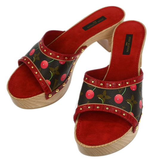 Louis Vuitton * Sandals Shoes Monogram Cherry CL0035 #36