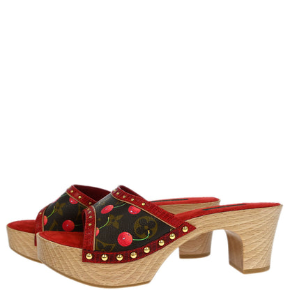 Louis Vuitton * Sandals Shoes Monogram Cherry CL0035 #36