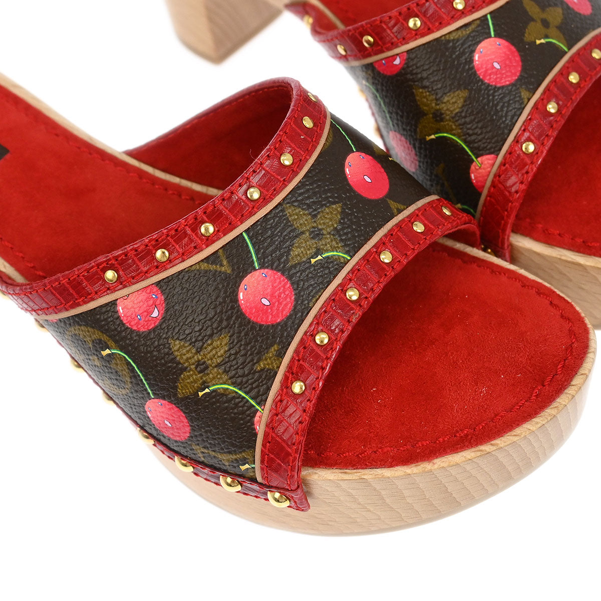 Louis Vuitton * Sandals Shoes Monogram Cherry CL0035 #36