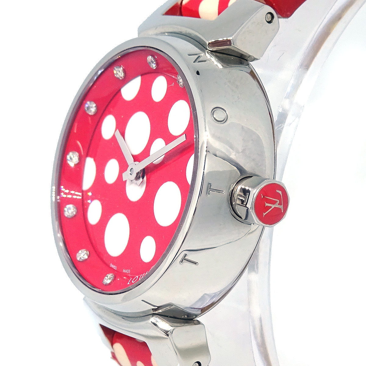 Louis Vuitton Q12M7 Tambour Yayoi Kusama Quartz Watch