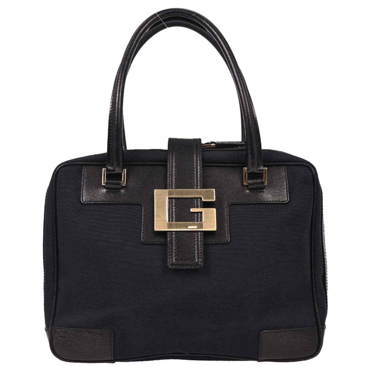 Gucci Black Canvas GG Handbag