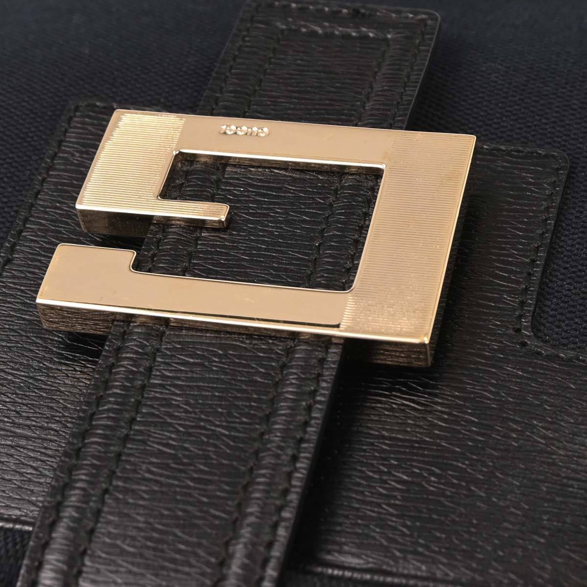 Gucci Black Canvas GG Handbag