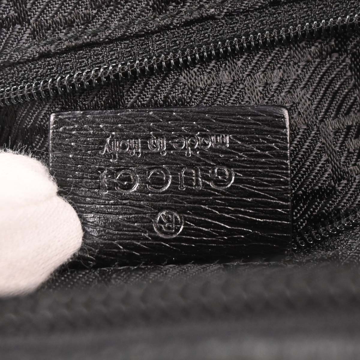 Gucci Black Canvas GG Handbag