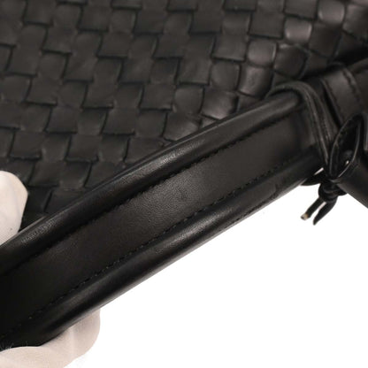 Bottega Veneta Black Intrecciato Business Handbag