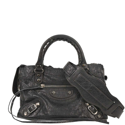 Balenciaga Gray Classic Mini City 2way Shoulder Handbag