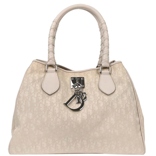 Christian Dior White Lovely Trotter Tote Bag