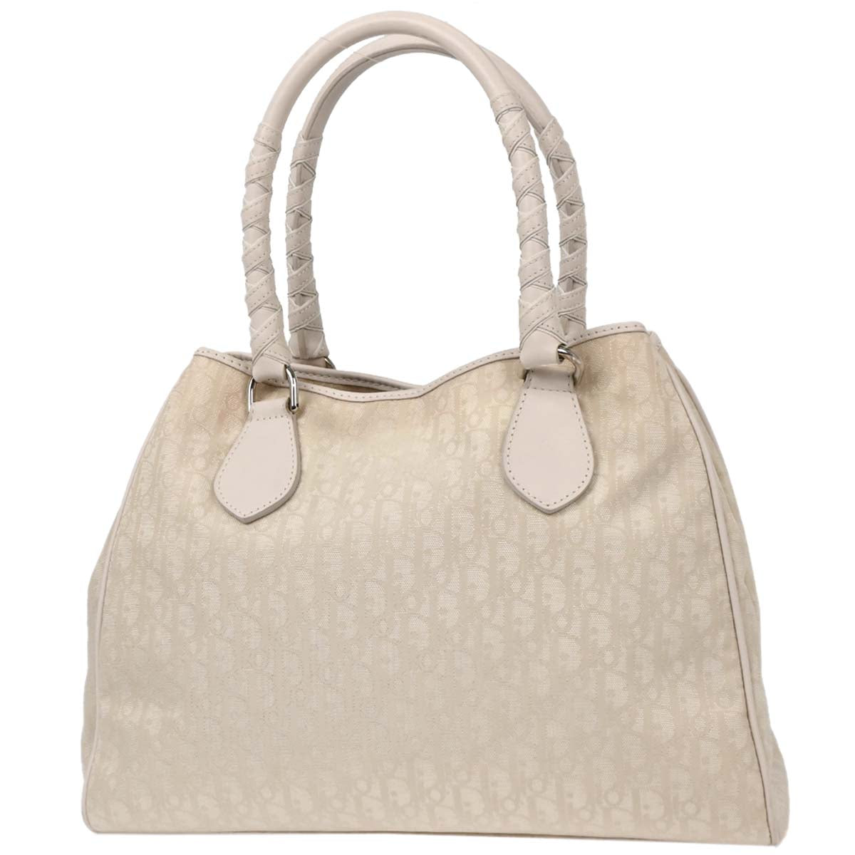 Christian Dior White Lovely Trotter Tote Bag