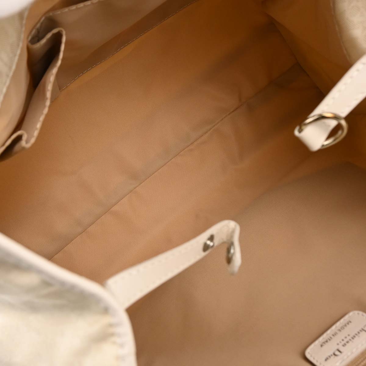 Christian Dior White Lovely Trotter Tote Bag